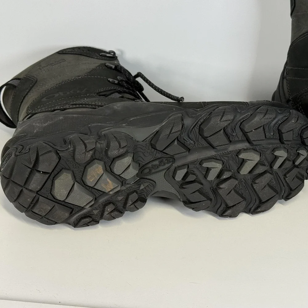 Oboz Boots Mens 10 Black Thinsulate BDry Waterproof Insulated Winter Snow Hiking
